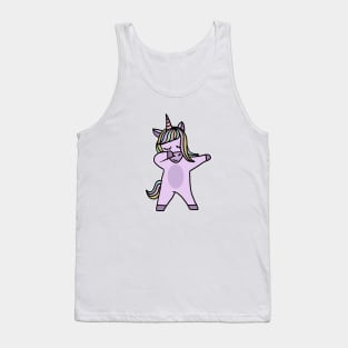 Cute Unicorn Dab Dance Dabbing Tank Top